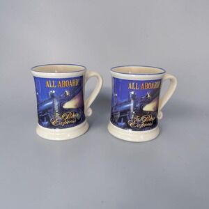 The Polar Express Coffee Mug 2pc All Aboard Believe Christmas in July Nostalgic